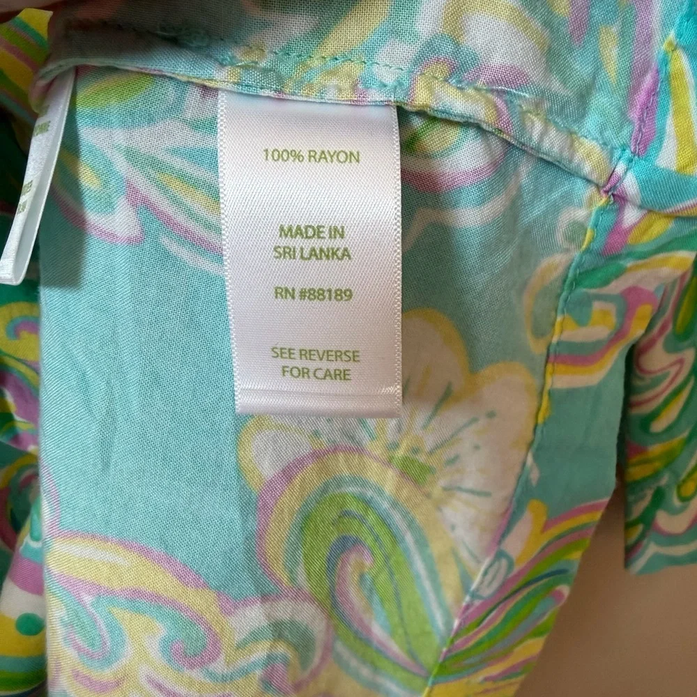 Lilly Pulitzer Sarasota Tunic Top in Shorely Blue Size L - Picture 7 of 7